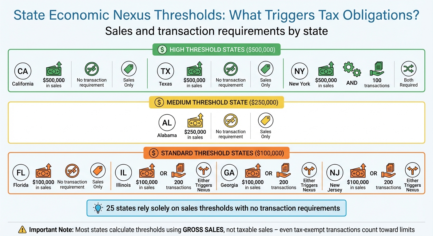 State Economic Nexus Thresholds for Remote Businesses 2024