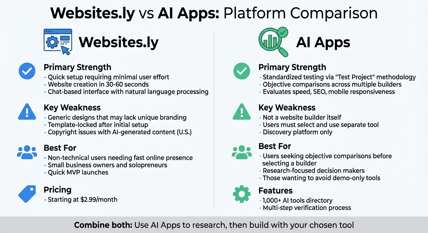 Websites.ly vs AI Apps Platform Comparison Chart