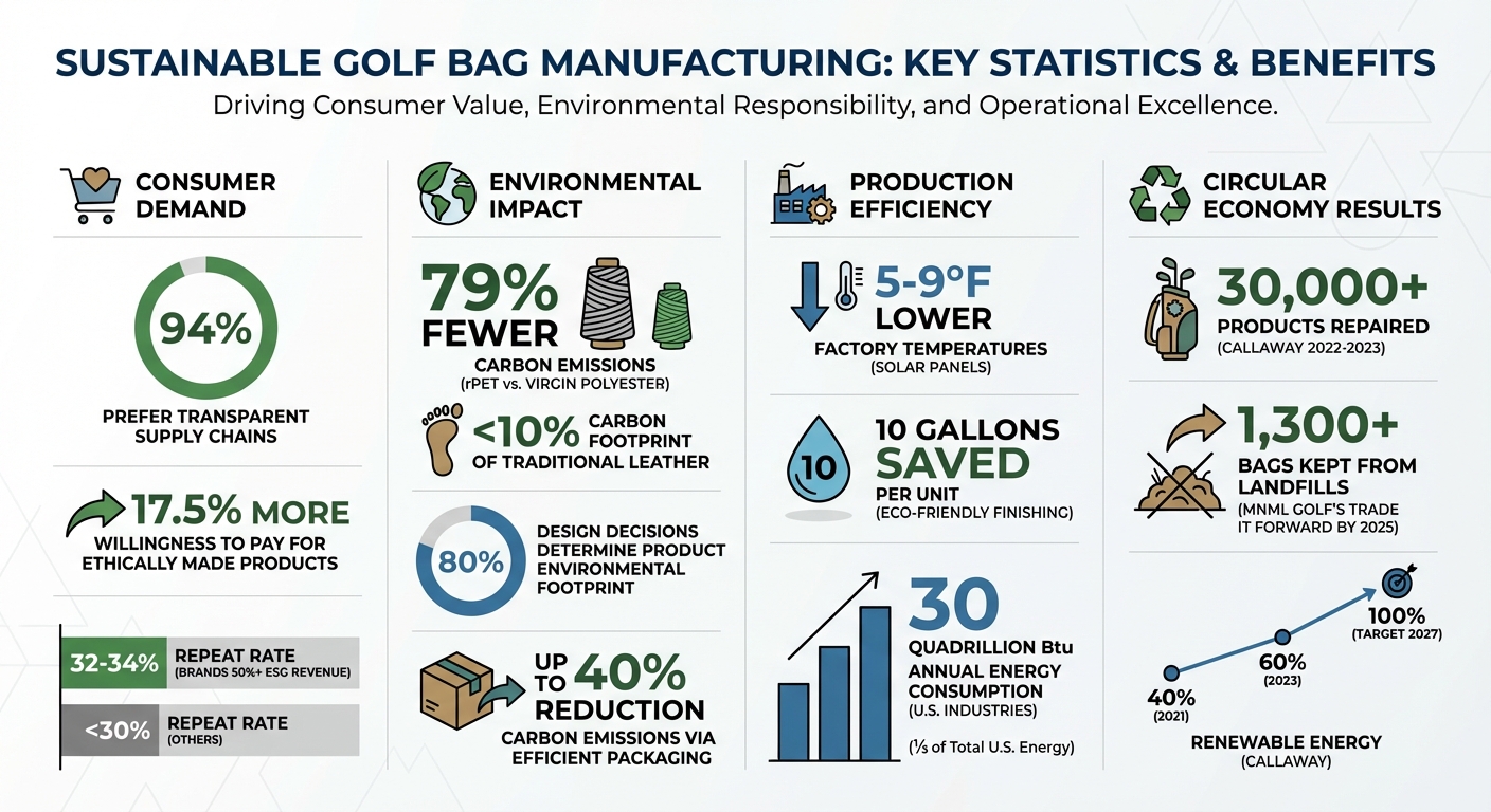 Sustainable Golf Bag Manufacturing: Key Statistics and Impact Metrics