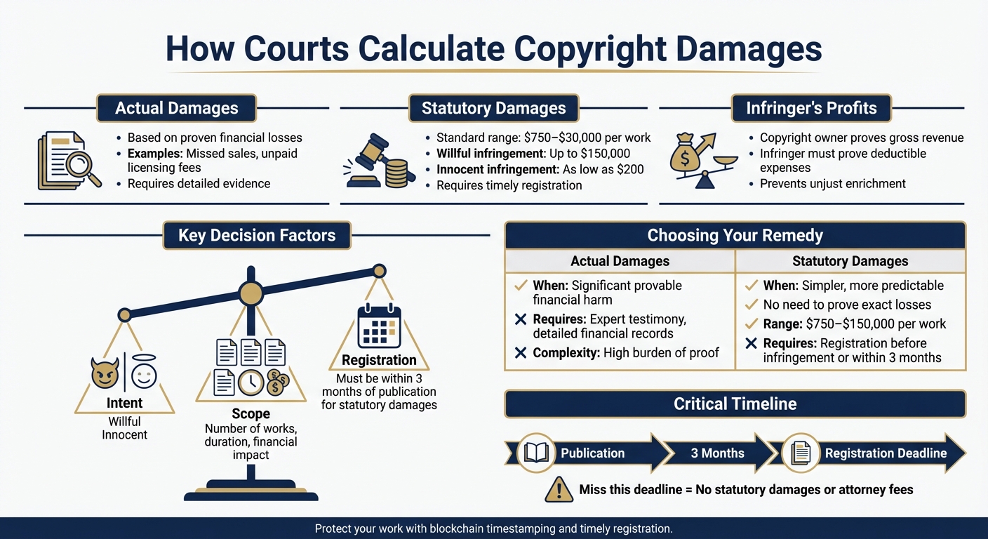 Copyright Damages Calculator: Actual vs Statutory Damages Comparison