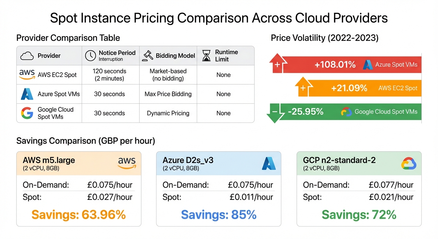 Cloud Spot Instance Pricing Comparison: AWS vs Azure vs Google Cloud