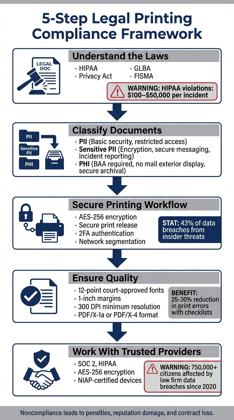 5-Step Legal Printing Compliance Framework