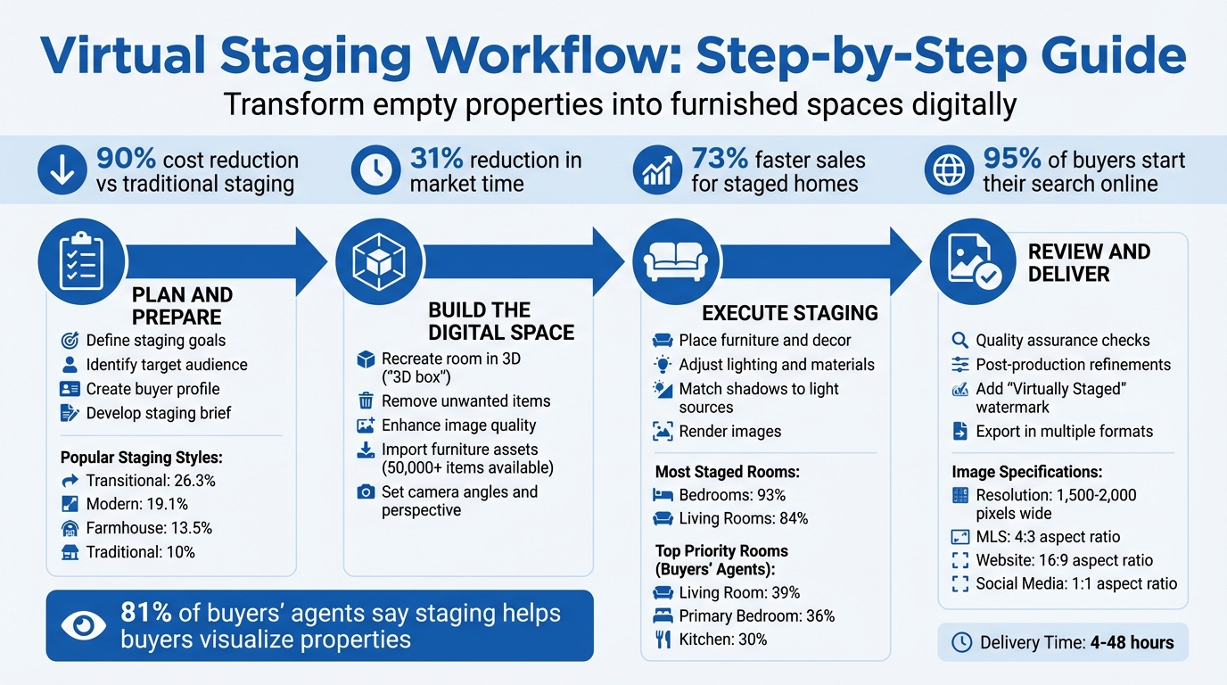 Virtual Staging Workflow: Step-by-Step Guide - Property Render