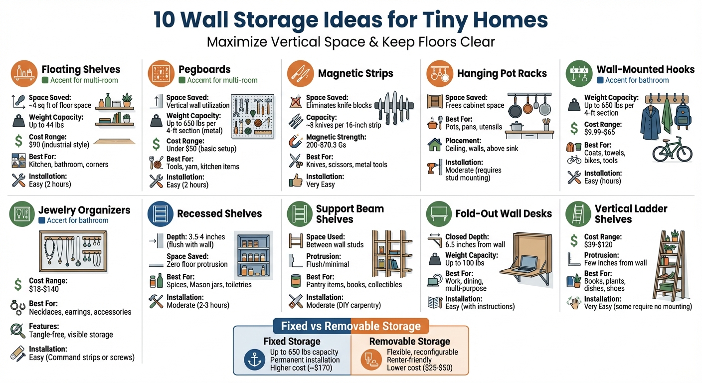 10 Wall Storage Solutions for Tiny Homes Comparison Guide