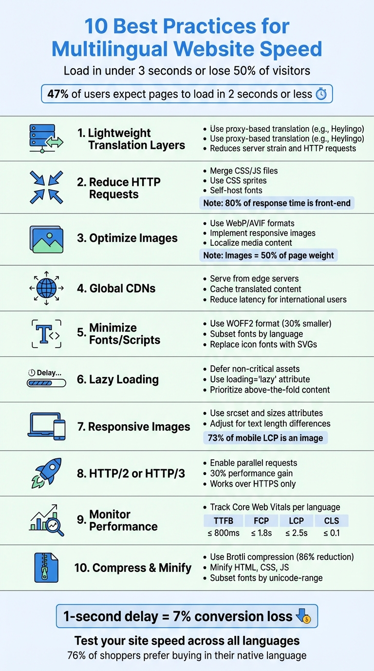 10 Best Practices for Multilingual Website Speed Optimization