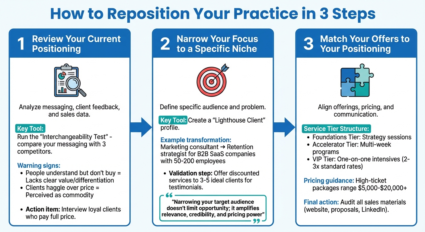 3-Step Repositioning Framework for Coaches and Consultants