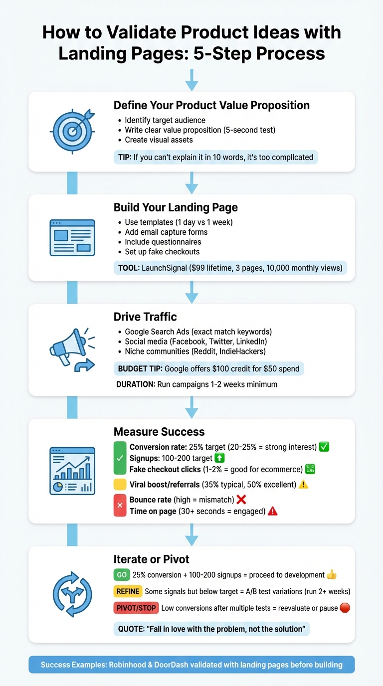 5-Step Landing Page Product Validation Process