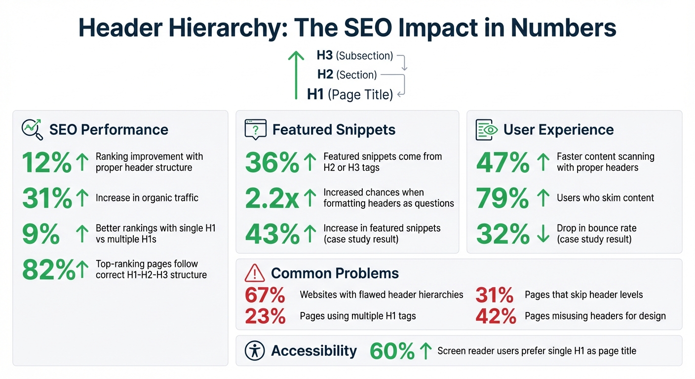 Header Tag SEO Impact: Key Statistics and Benefits