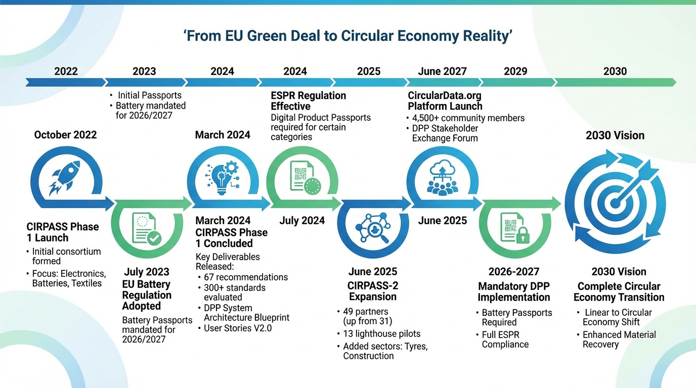 CIRPASS Project Timeline and Key Milestones 2022-2030