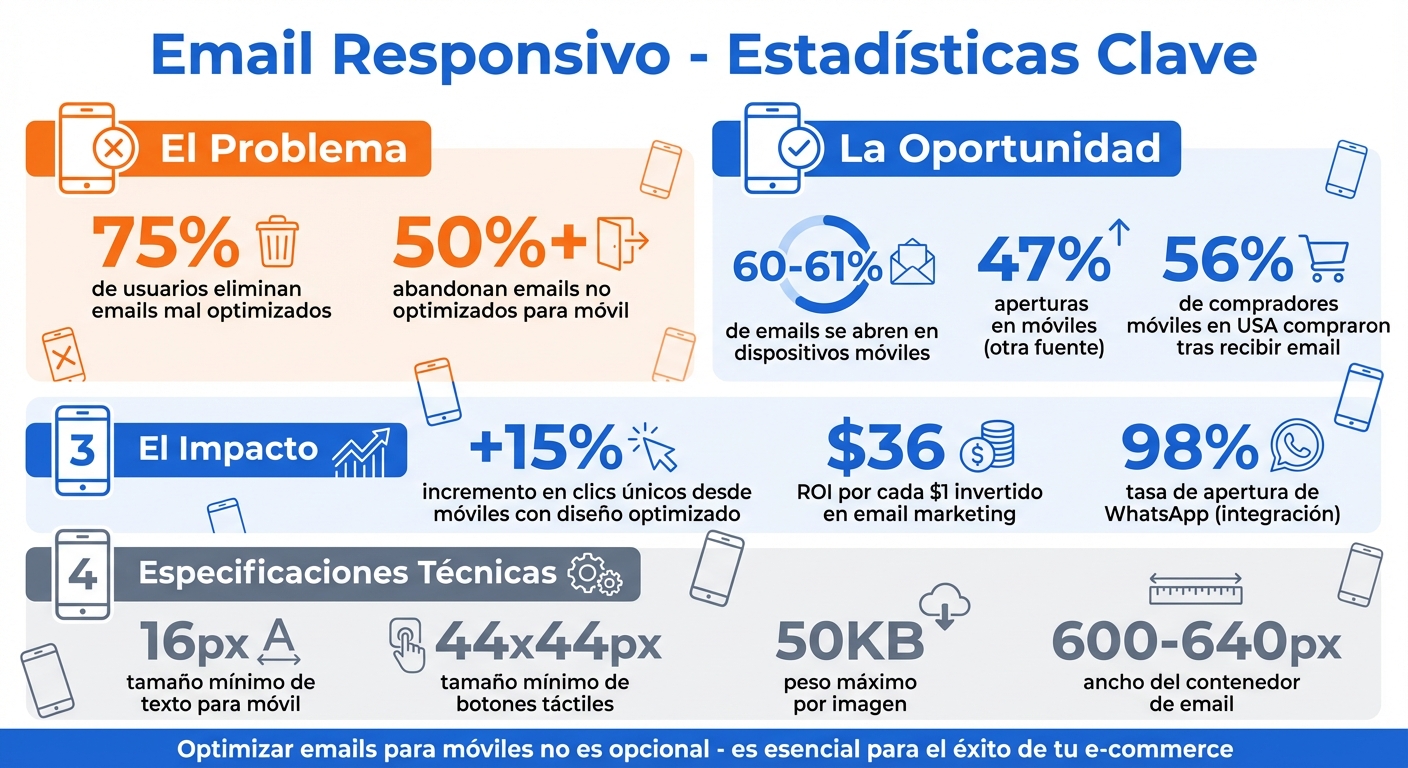 Estadísticas clave de emails responsivos y móviles
