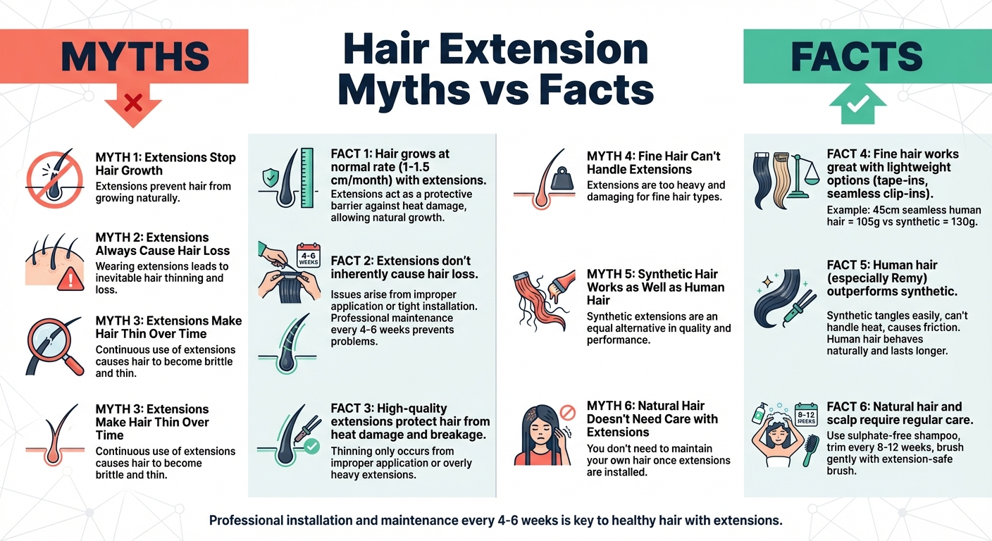 Hair Extension Myths vs Facts: The Truth About Hair Growth