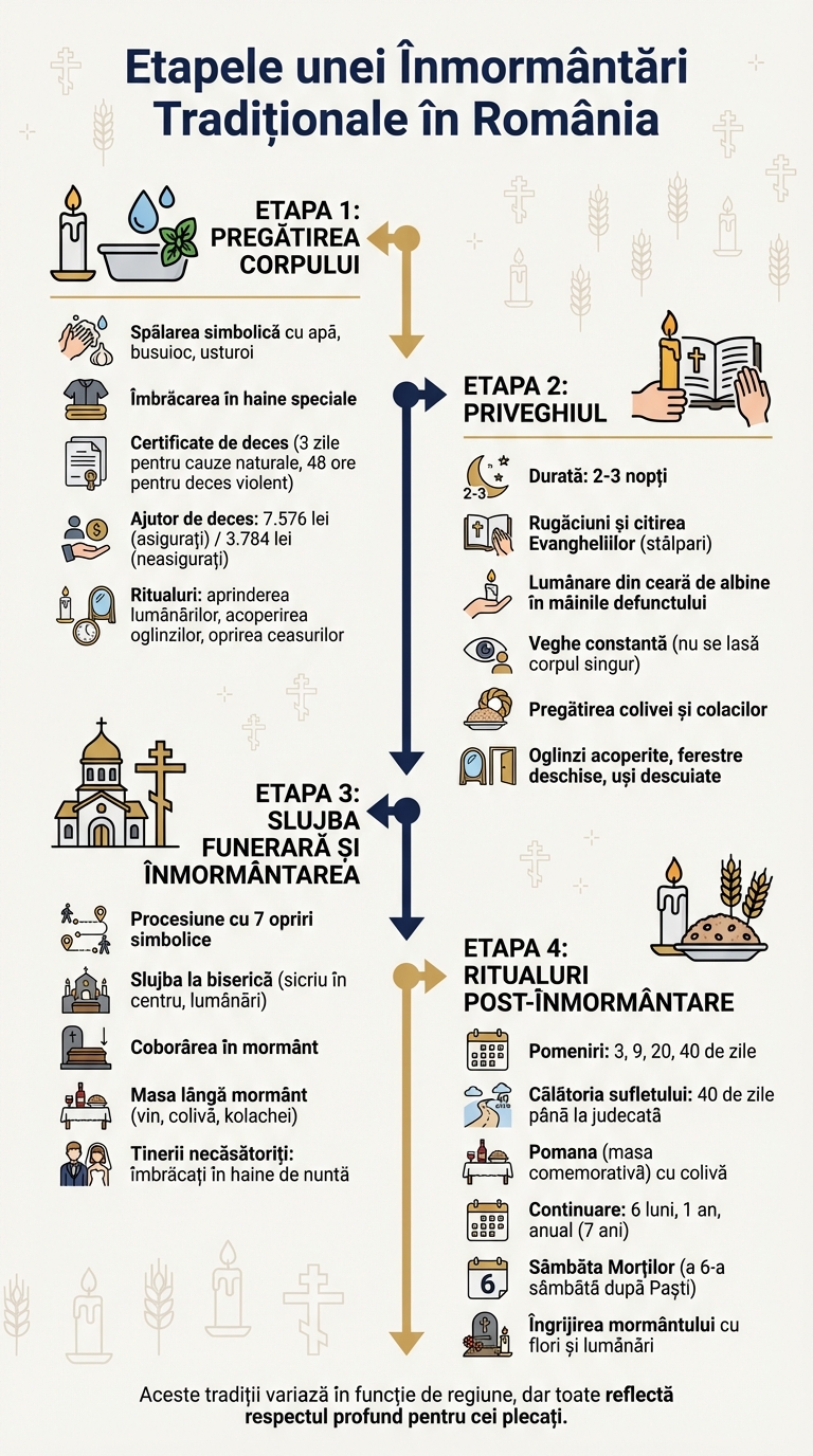 Cele 4 Etape ale unei Înmormântări Tradiționale Românești