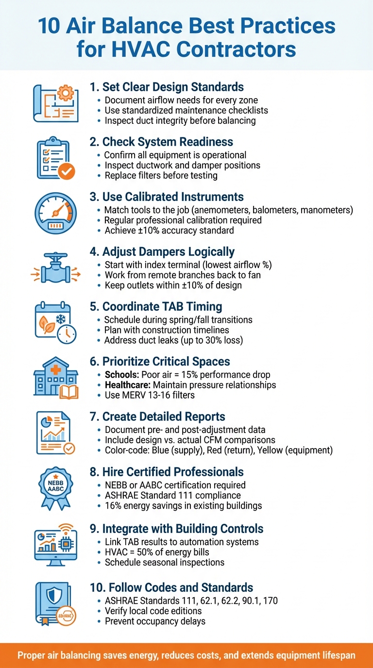 10 Air Balance Best Practices for HVAC Contractors Checklist