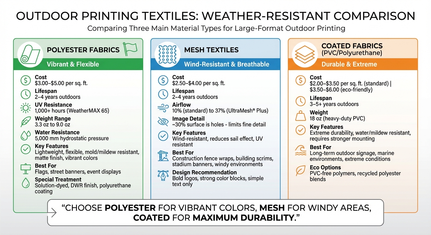Weather-Resistant Textile Materials Comparison: Cost, Durability and Applications