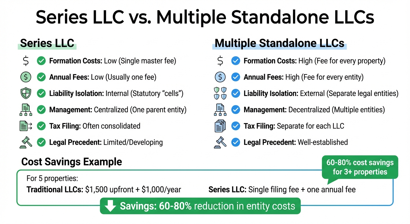 Series LLC vs Multiple Standalone LLCs Cost and Feature Comparison