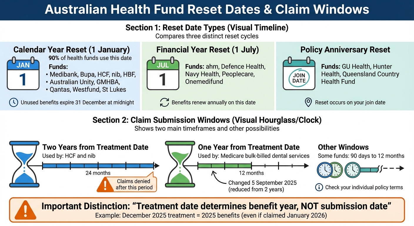 Australian Health Fund Dental Benefit Reset Dates and Claim Submission Windows