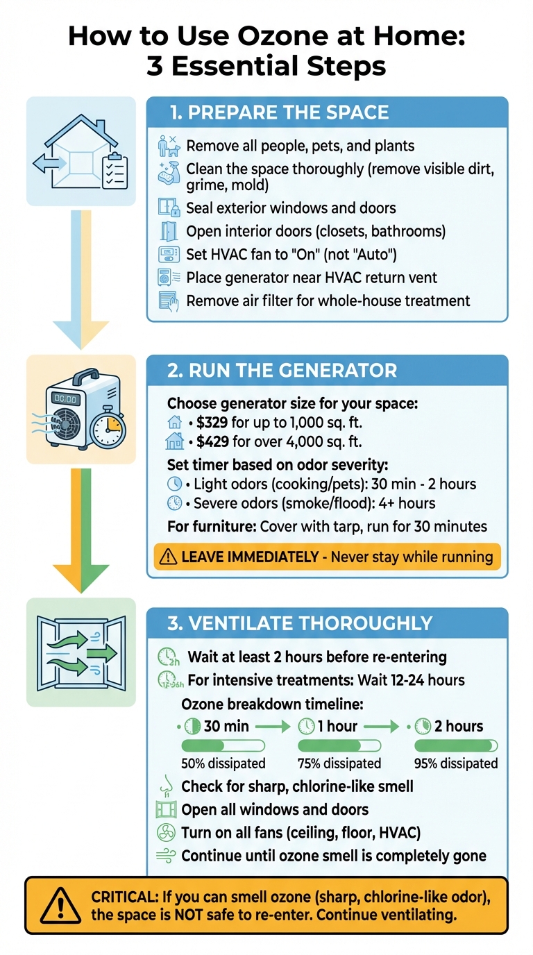 3-Step Guide to Safe Ozone Treatment at Home