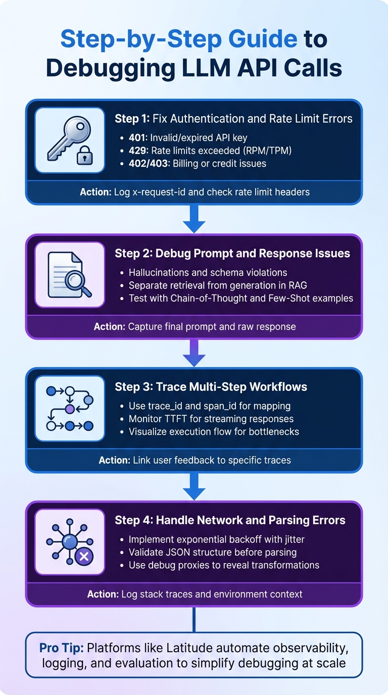 4-Step Process for Debugging LLM API Calls