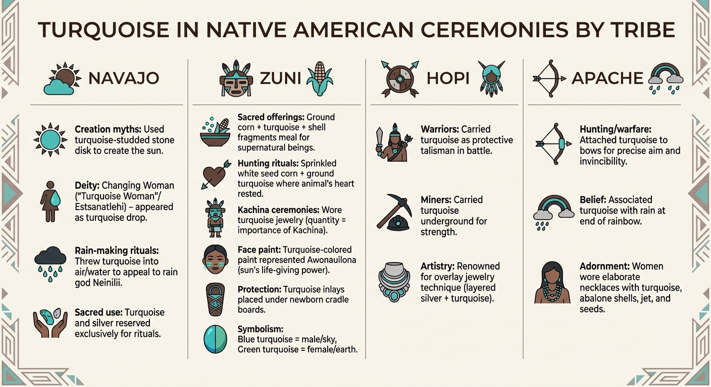 Turquoise Symbolism and Ceremonial Uses Across Native American Tribes