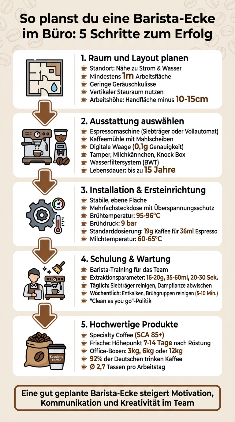 5 Schritte zur perfekten Barista-Ecke im Büro