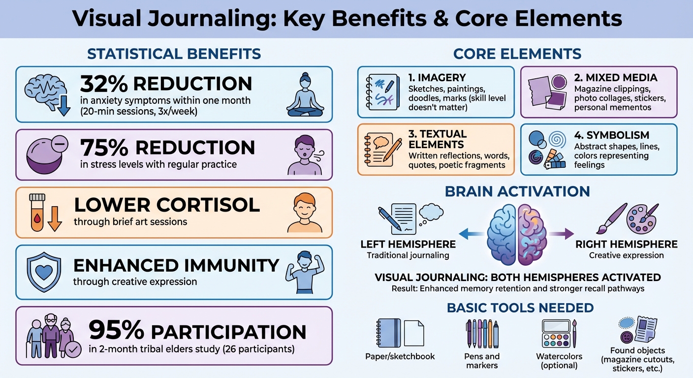 Visual Journaling Benefits: Key Statistics and Core Elements