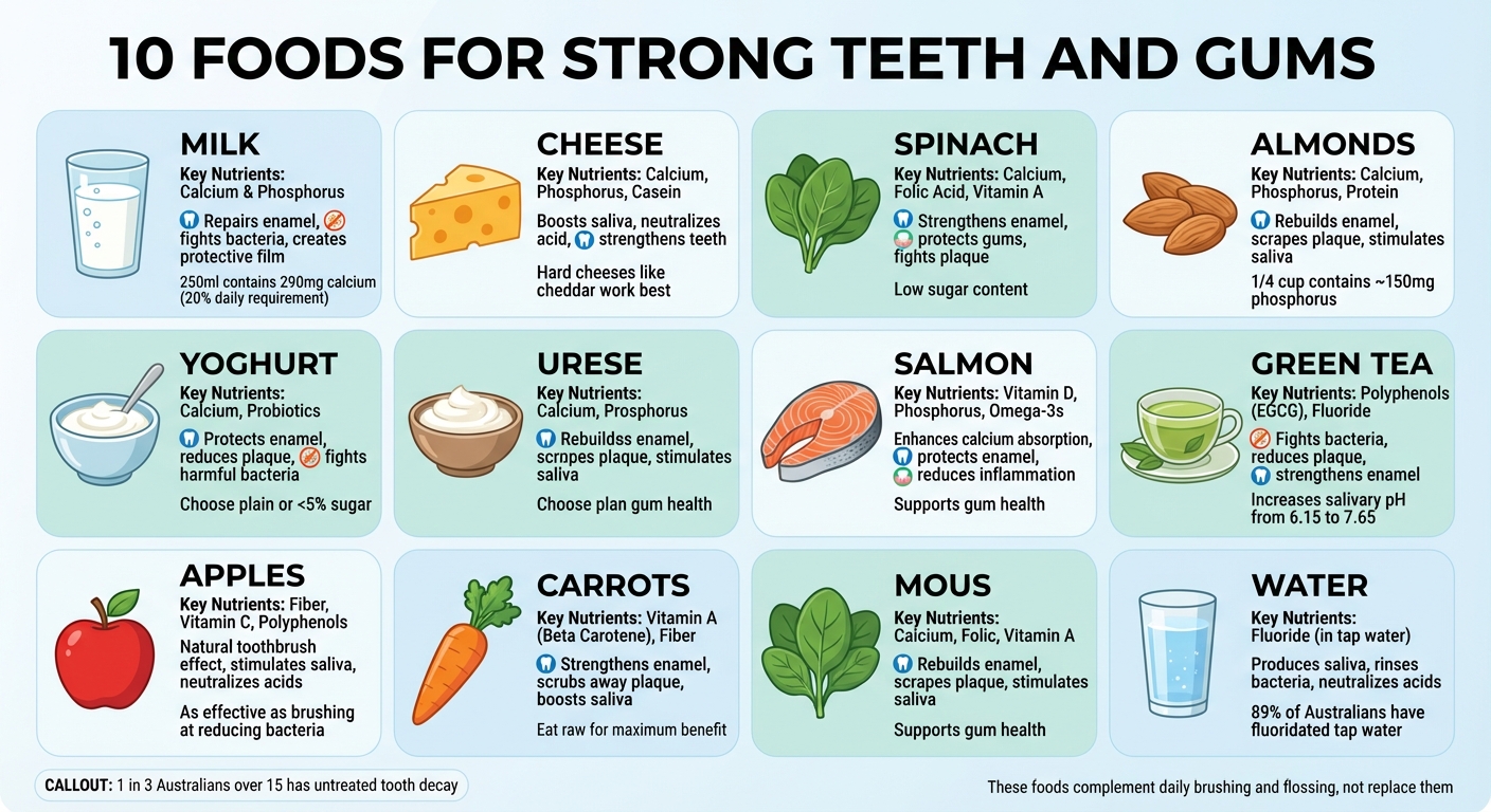 10 Foods That Strengthen Teeth and Gums With Key Nutrients