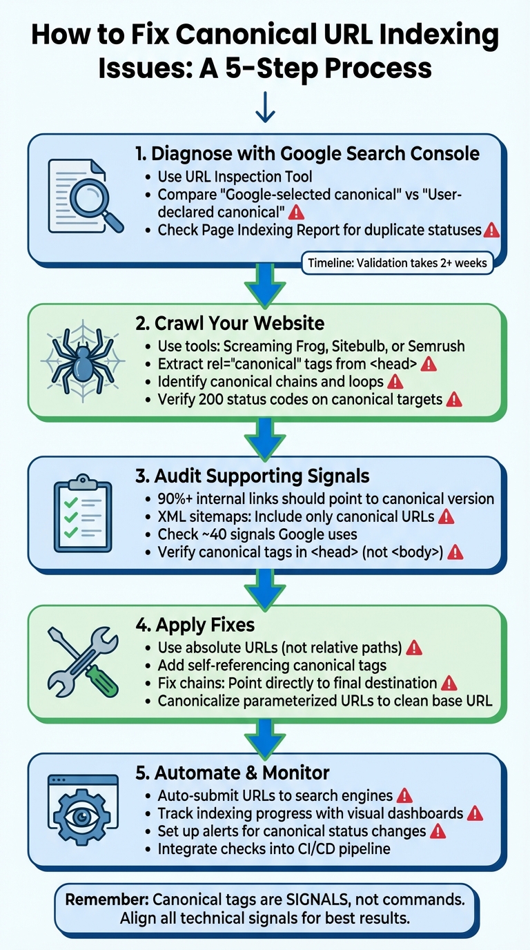 5-Step Process to Diagnose and Fix Canonical URL Issues