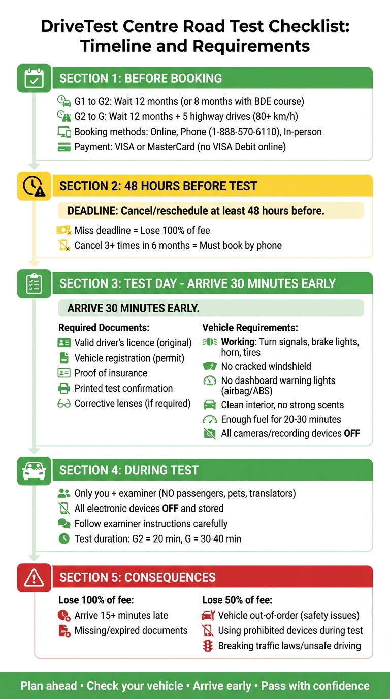 DriveTest Centre Road Test Checklist: Timeline and Requirements