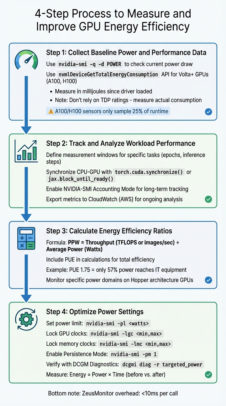 4-Step Process to Measure and Improve GPU Energy Efficiency