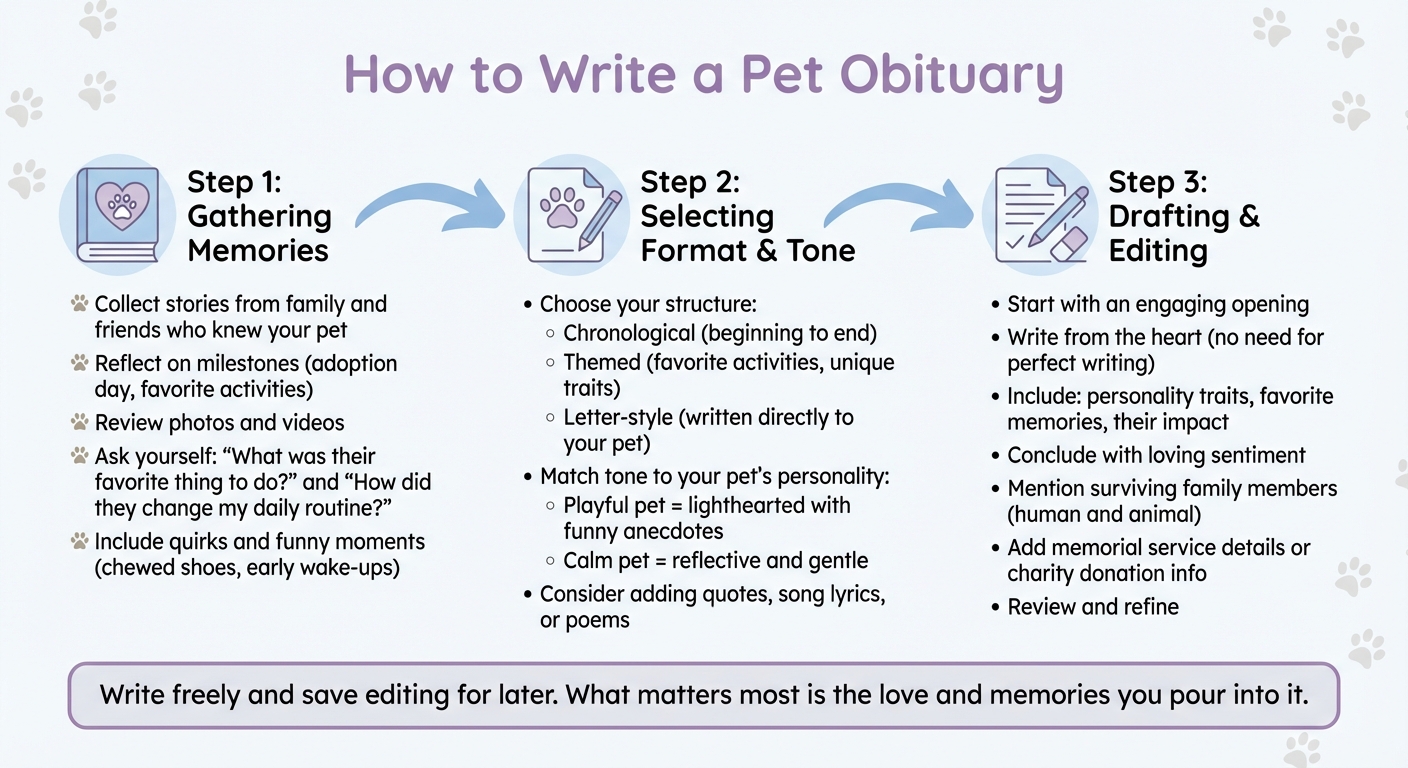 How to Write a Pet Obituary: 3-Step Process Guide