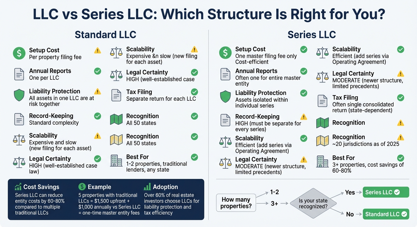 LLC vs Series LLC Comparison for Real Estate Investors