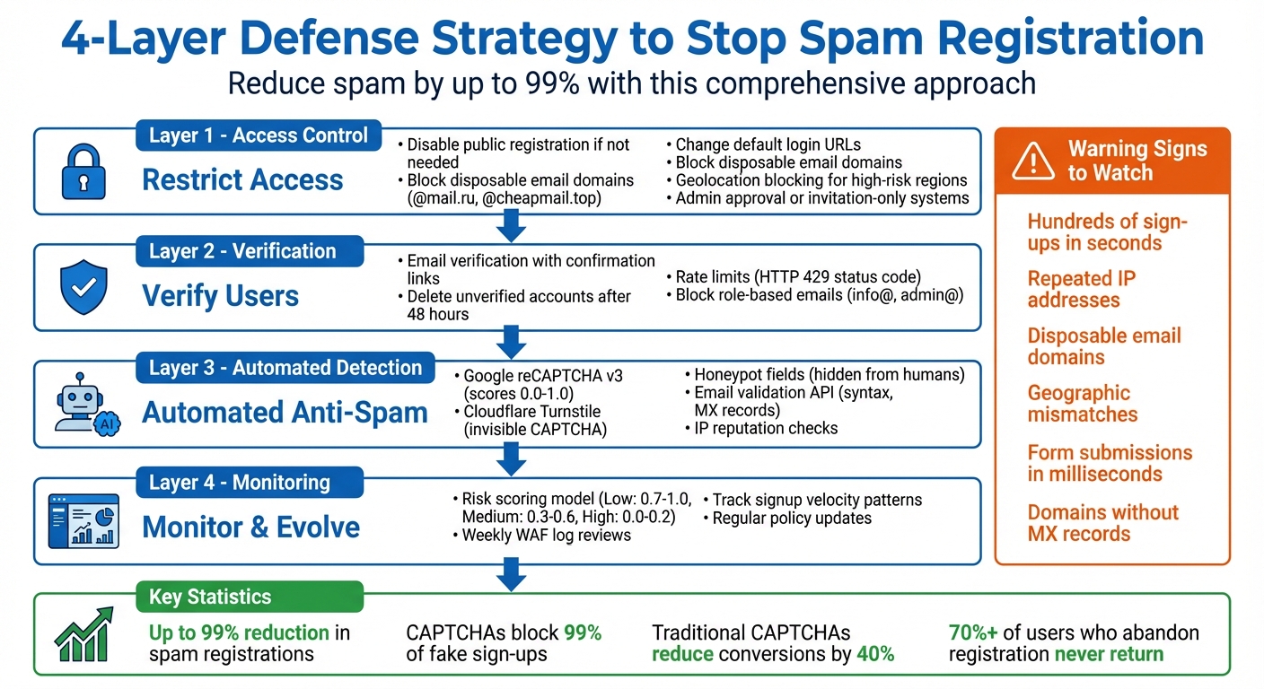 4-Layer Defense Strategy to Stop Spam Registration