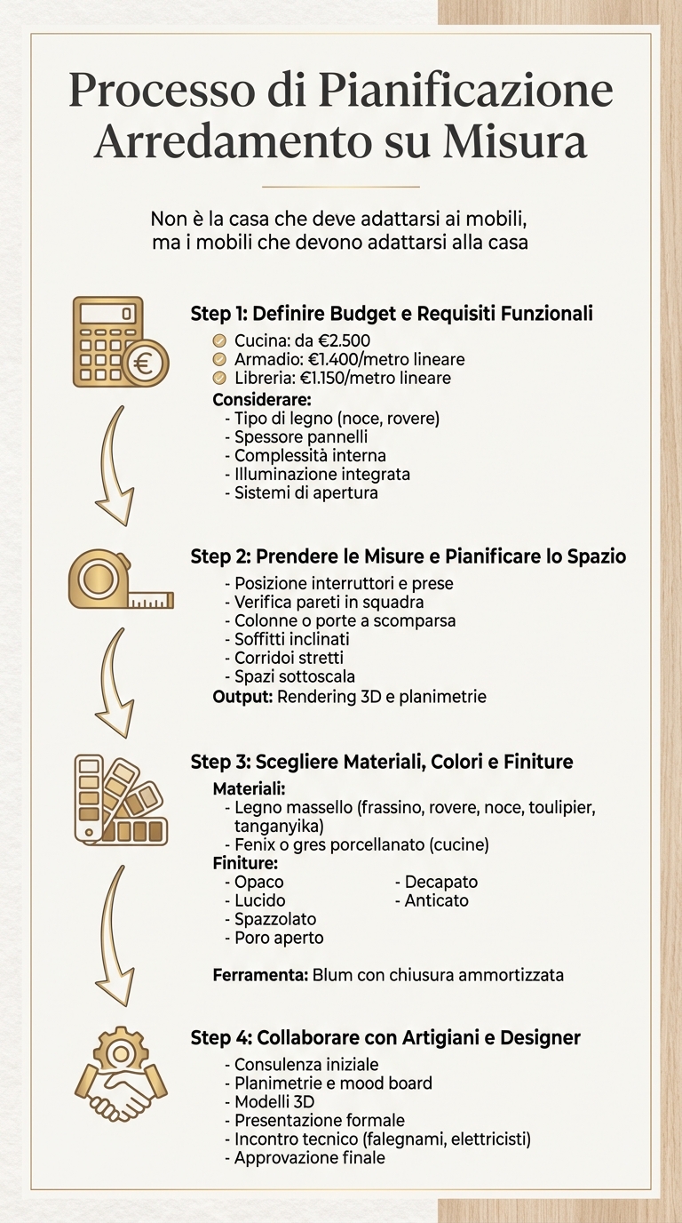 Guida in 4 Step per Pianificare l'Arredamento su Misura