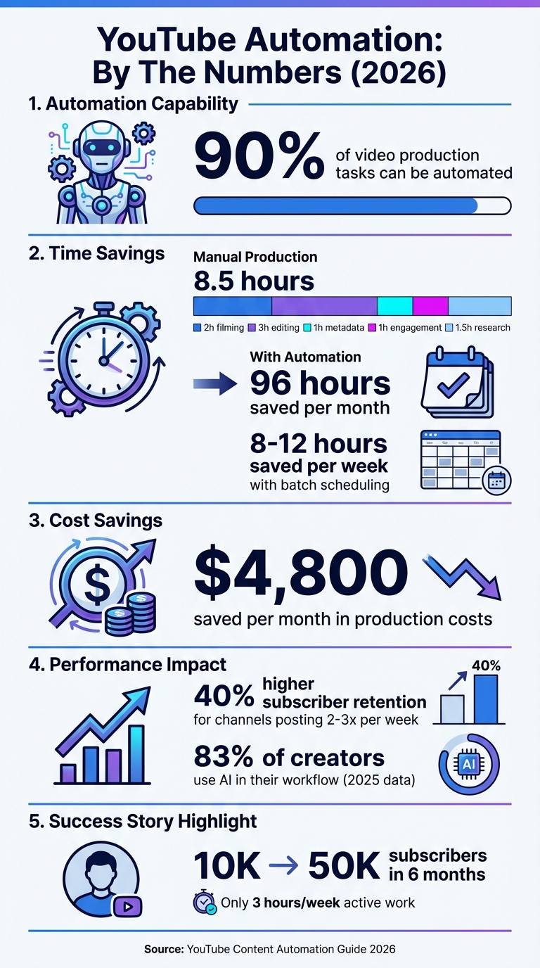 YouTube Automation Time and Cost Savings Statistics 2026