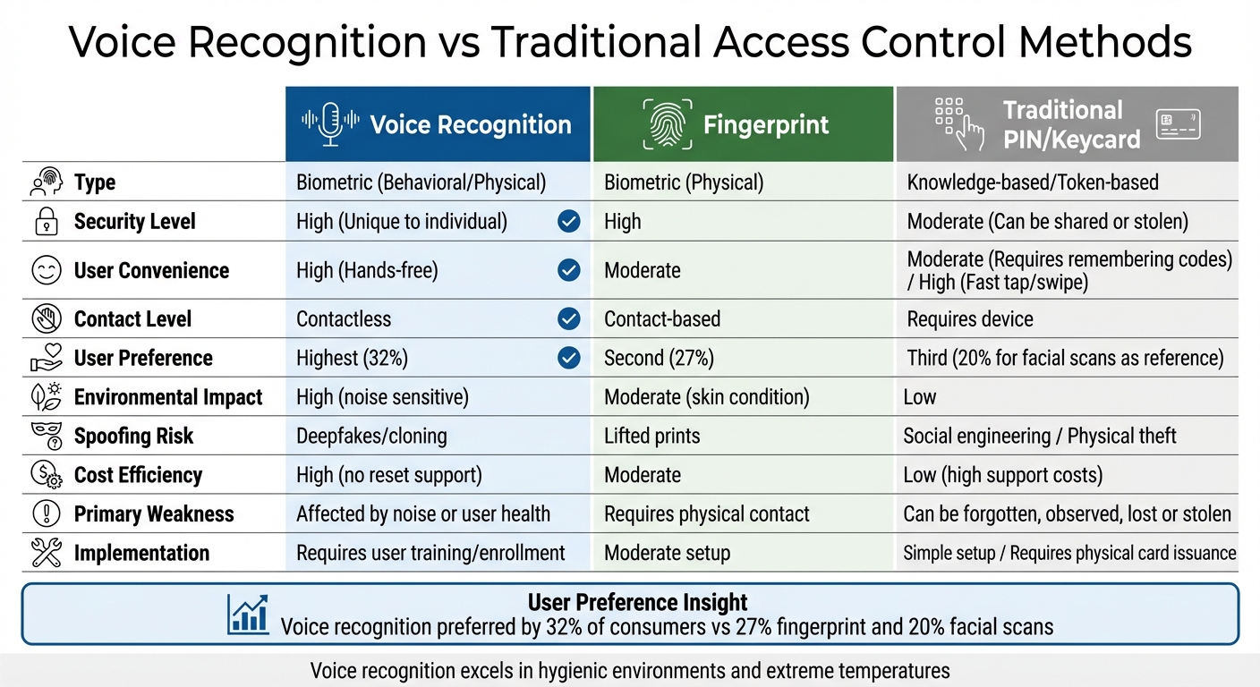 Voice Recognition vs Traditional Access Control Methods Comparison