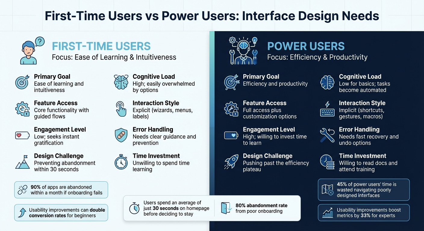 First-Time Users vs Power Users: Key Differences in Interface Design Needs