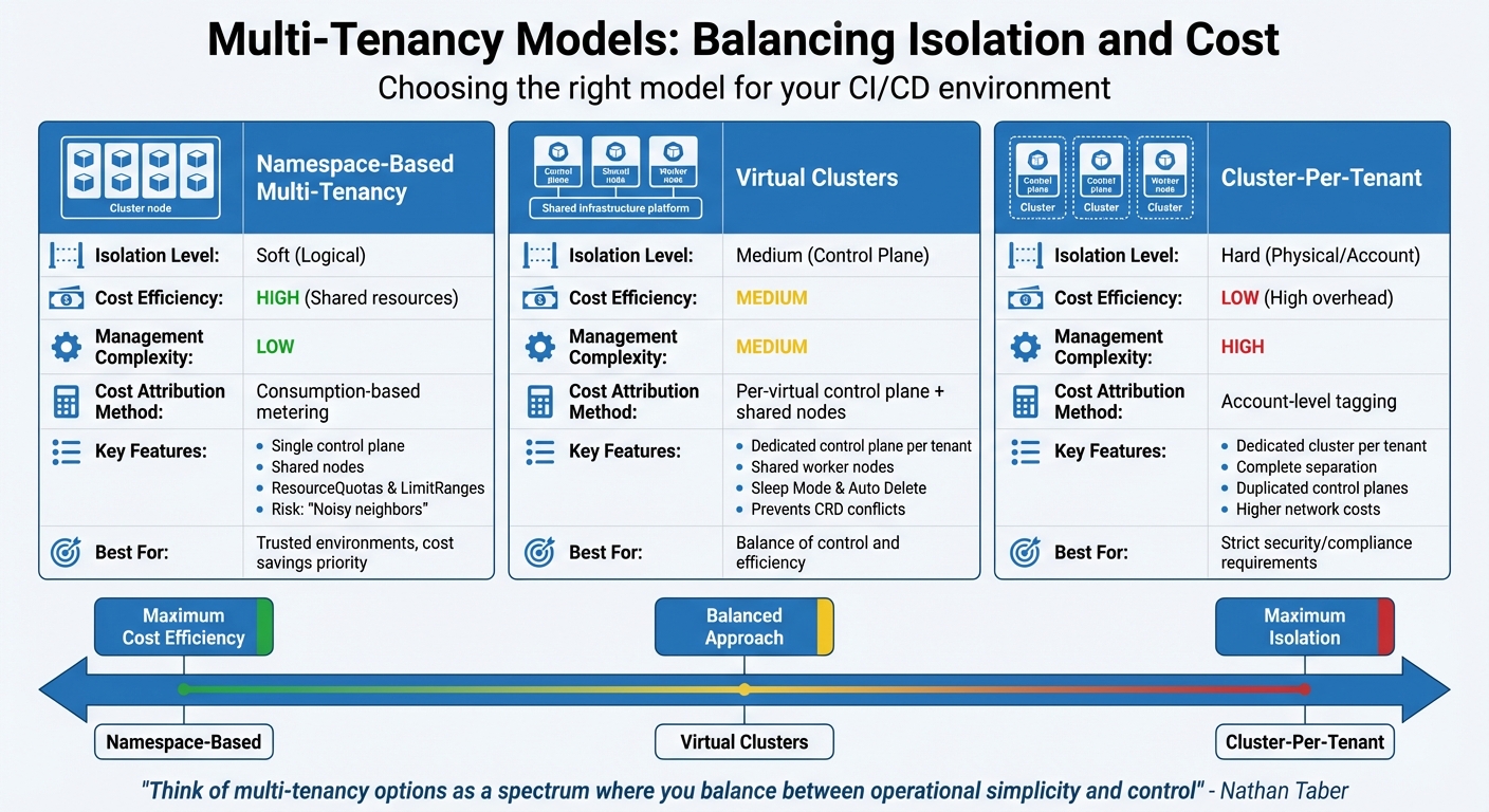 Multi-Tenancy Models Comparison: Isolation vs Cost Efficiency