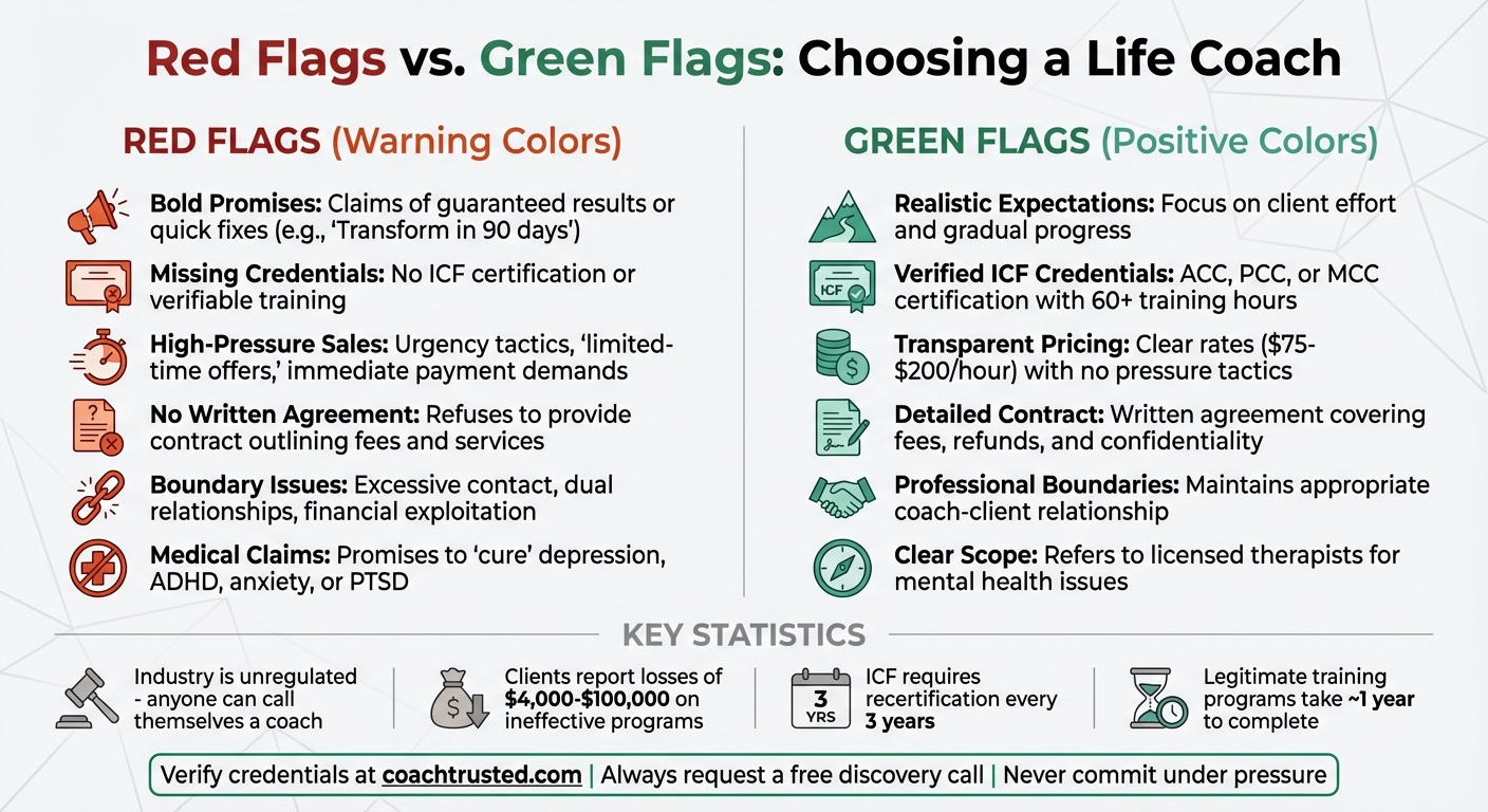 Red Flags vs Green Flags When Choosing a Life Coach