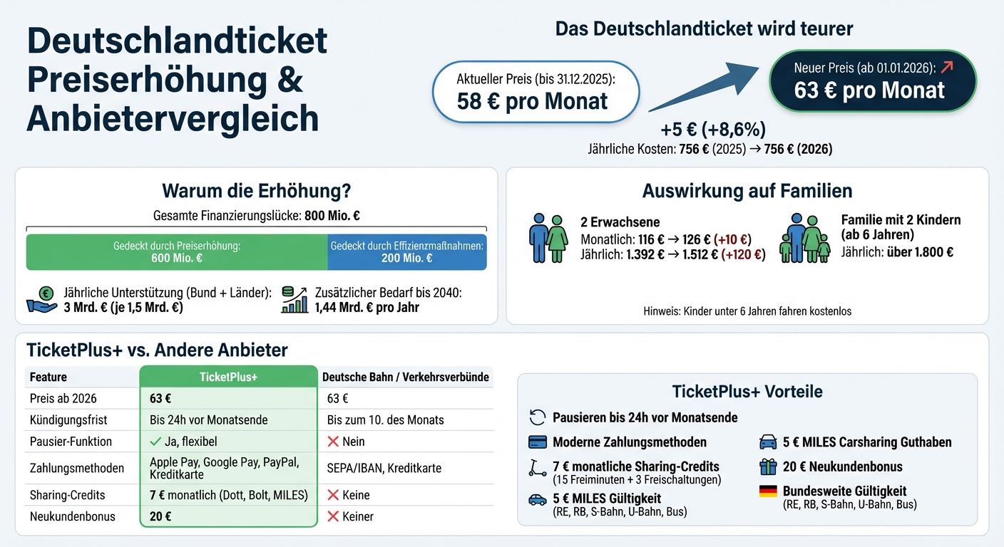 Deutschlandticket Preisvergleich 2025-2026 und Anbieter-Features