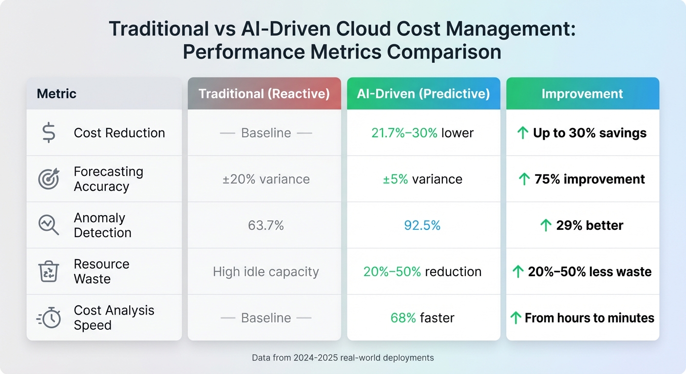 Traditional vs AI-Driven Cloud Cost Management: Performance Metrics Comparison
