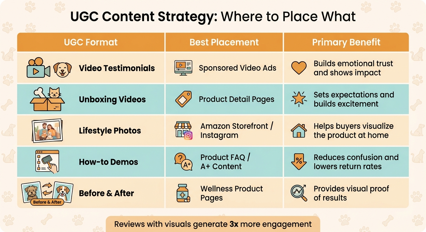 User-Generated Content Formats and Best Placements for Pet Products