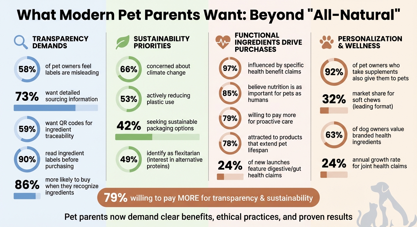 What Modern Pet Parents Want: Key Statistics on Transparency, Sustainability, and Functional Ingredients