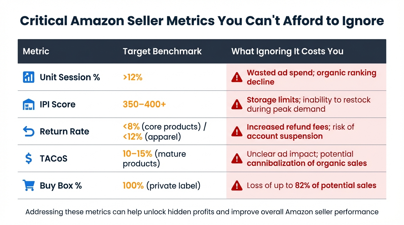 Critical Amazon Seller Metrics: Benchmarks and Costs of Ignoring Them
