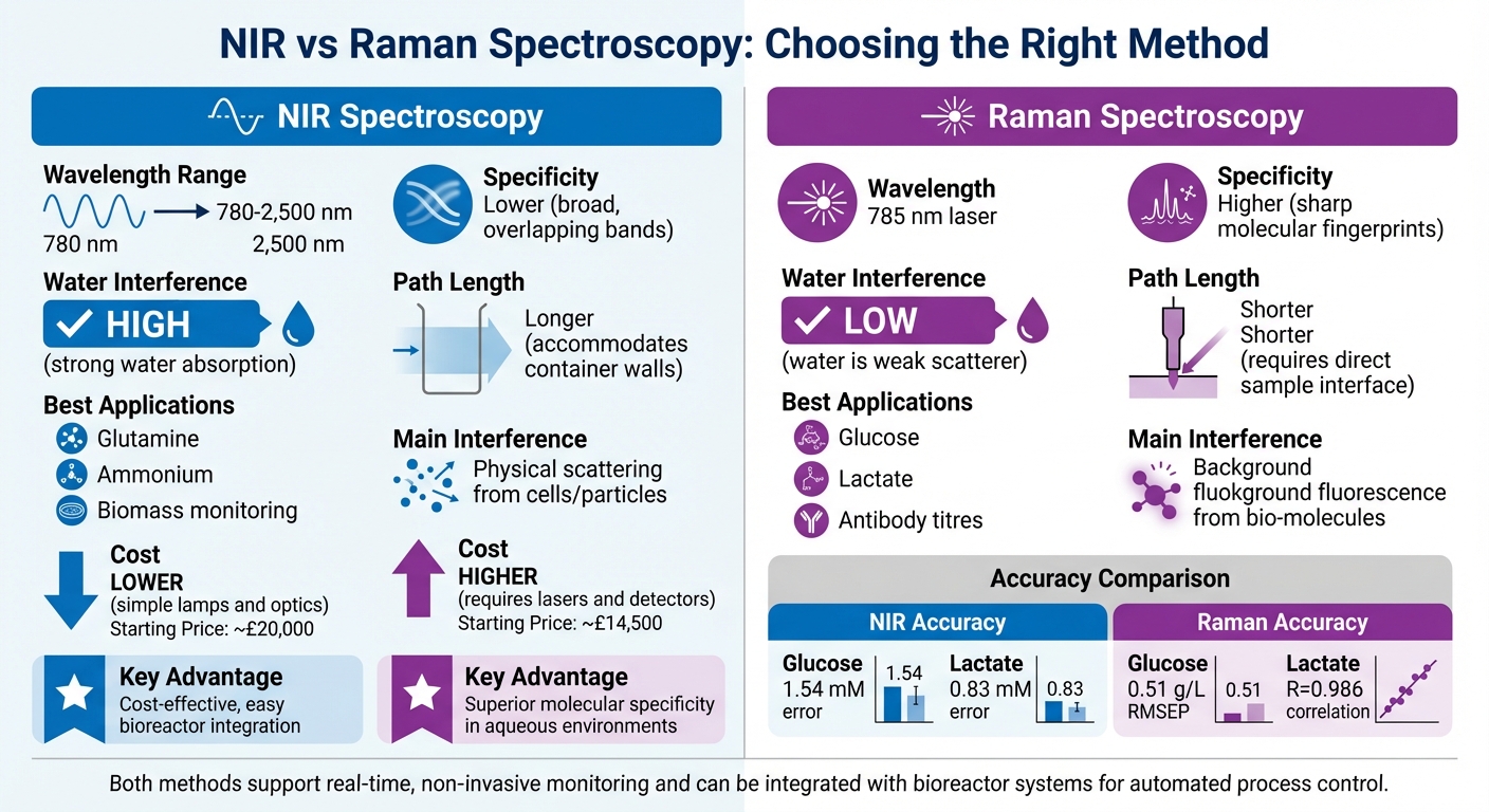 NIR vs Raman Spectroscopy Comparison for Growth Media Analysis