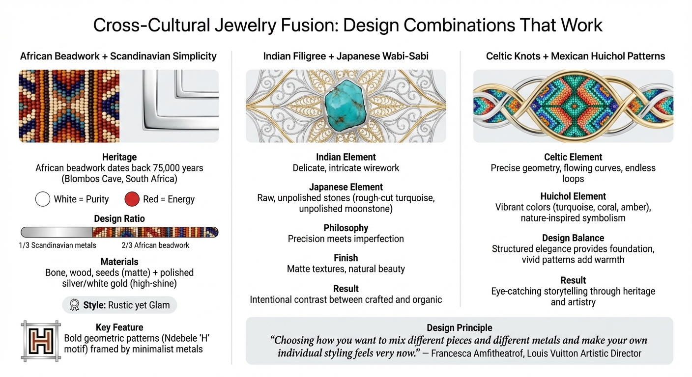 Cross-Cultural Jewelry Fusion Styles: African, Indian, Celtic & Scandinavian Design Combinations