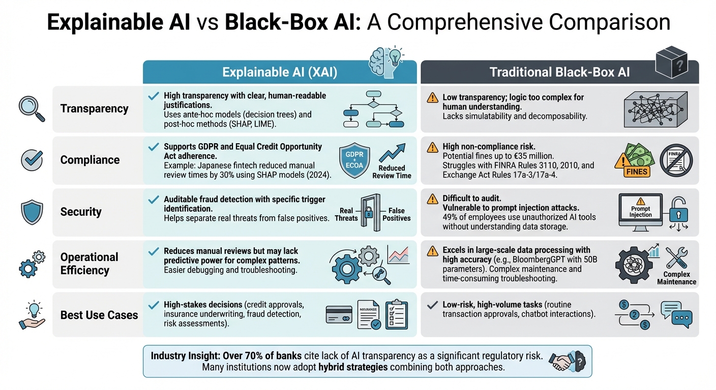 Explainable AI vs Black-Box AI in Financial Services Comparison