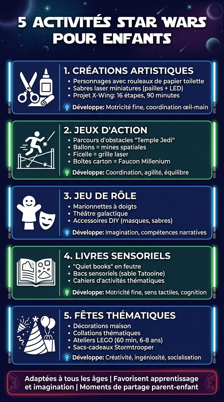 5 activités Star Wars pour enfants: bricolage, jeux et développement