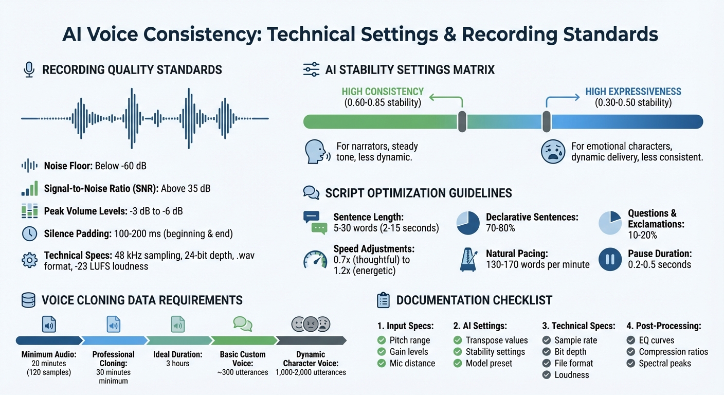 AI Voice Consistency Settings and Technical Specifications Guide