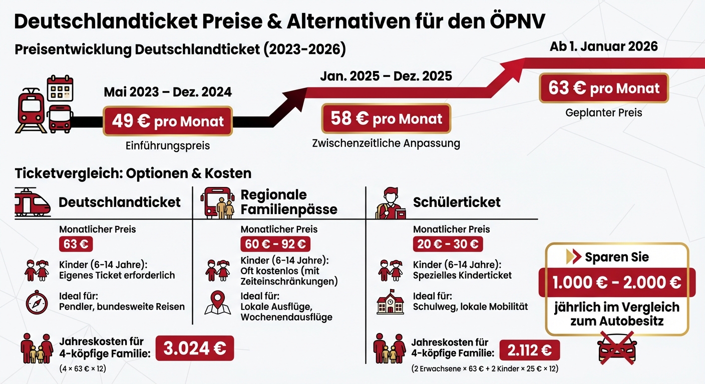 Deutschlandticket Preisentwicklung und Ticketvergleich 2023-2026