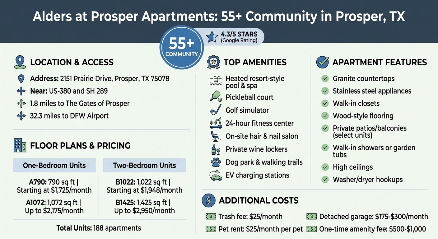 Alders at Prosper Apartments Quick Facts: Floor Plans, Pricing & Amenities Overview